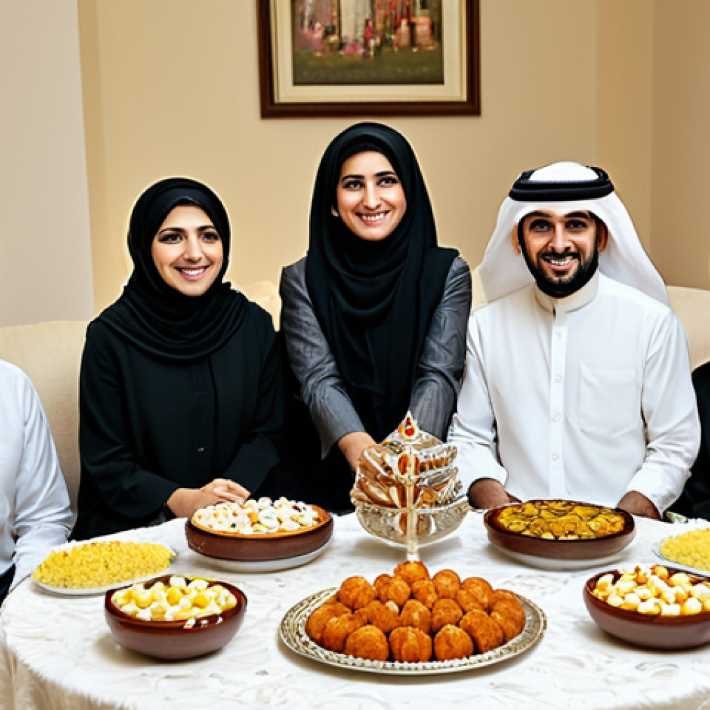 안녕자두야 캐릭터 일러스트 모음 - A Modern Arab Family Gathering**

"A warm and inviting scene of an Arab family gathered in a beautif...