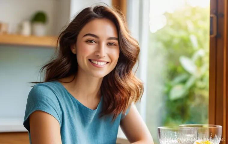 자두가 좋아하는 음식 - **Prompt: "A radiant and healthy young woman, in her mid-twenties, with clear, glowing skin and stro...