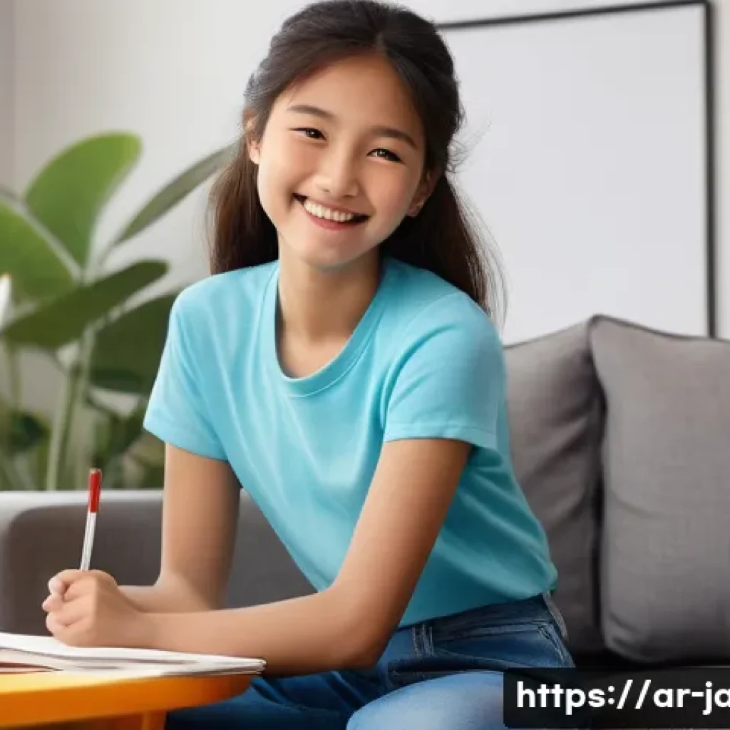 안녕자두야의 유머 코드 분석 - A vibrant, full-body animated illustration of Jadoo, a lively and spirited 10-year-old Korean girl, ...